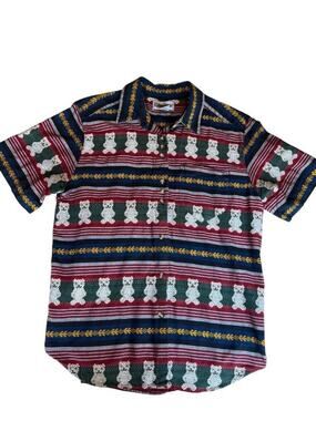 Vintage 90s Cabin Creek Women's Shirt Teddy Bear Graphic Print Size 1X
